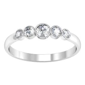  18K White Gold Diamond Bezel