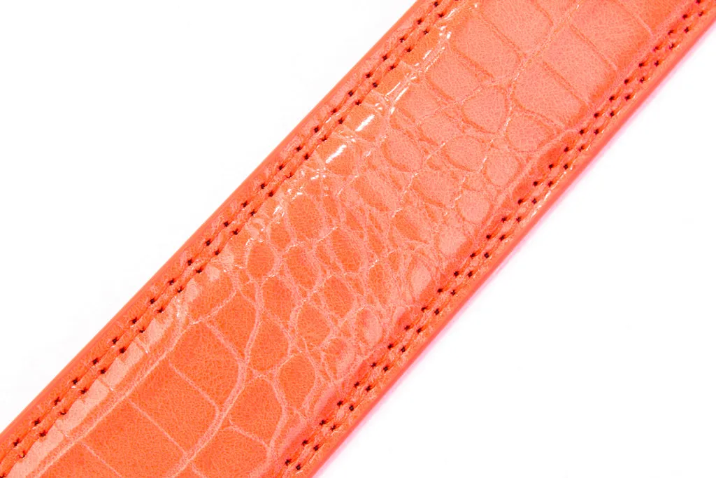 1.25" Coral Faux Gator Strap