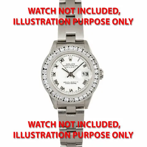 1.50CT CHANNEL 14K WHITE GOLD DIAMOND BEZEL FOR ROLEX 26MM DATEJUST, PRESIDENT