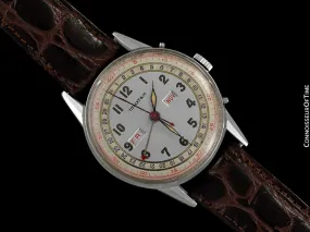 1940's Tiffany & Co. by Movado Vintage Triple Calendar Mens Watch - Stainless Steel - The Calendograph