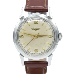 1951 Longines Manual Wind Wristwatch Model 6244 with Gorgeous Original Dial Cal 23zs