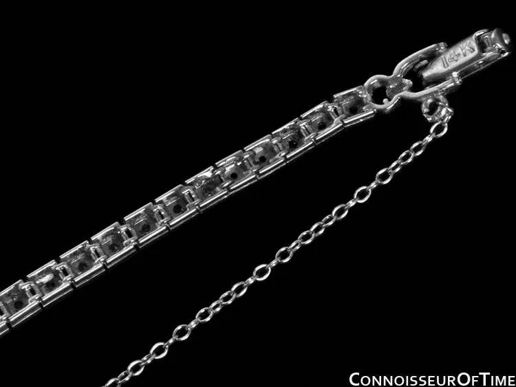 1960's Hamilton Vintage Ladies Bracelet Watch - 14K White Gold & Diamonds