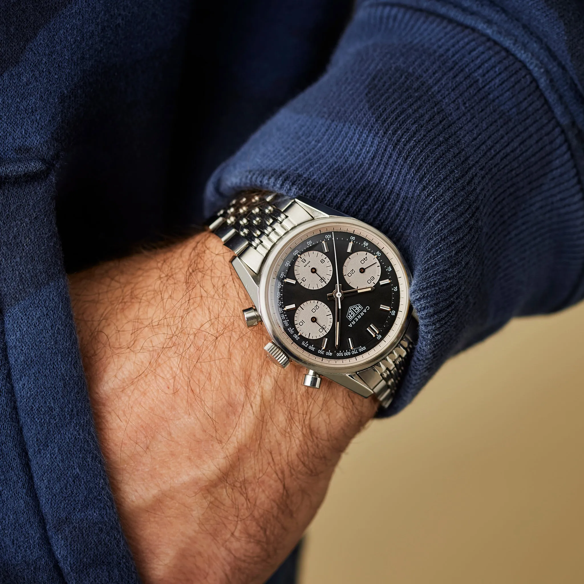 1960s Heuer Carrera Ref. 2447 NST With Gay Frères Bracelet