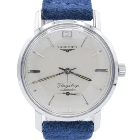 1961 Stunning Longines Flagship Automatic Date at 12 O'Clock Model 3106 in Stainless Steel