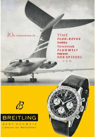 1965 Breitling Navitimer Original Pilots Chronograph in Stainless Steel Model 806 with Venus 178 Caliber