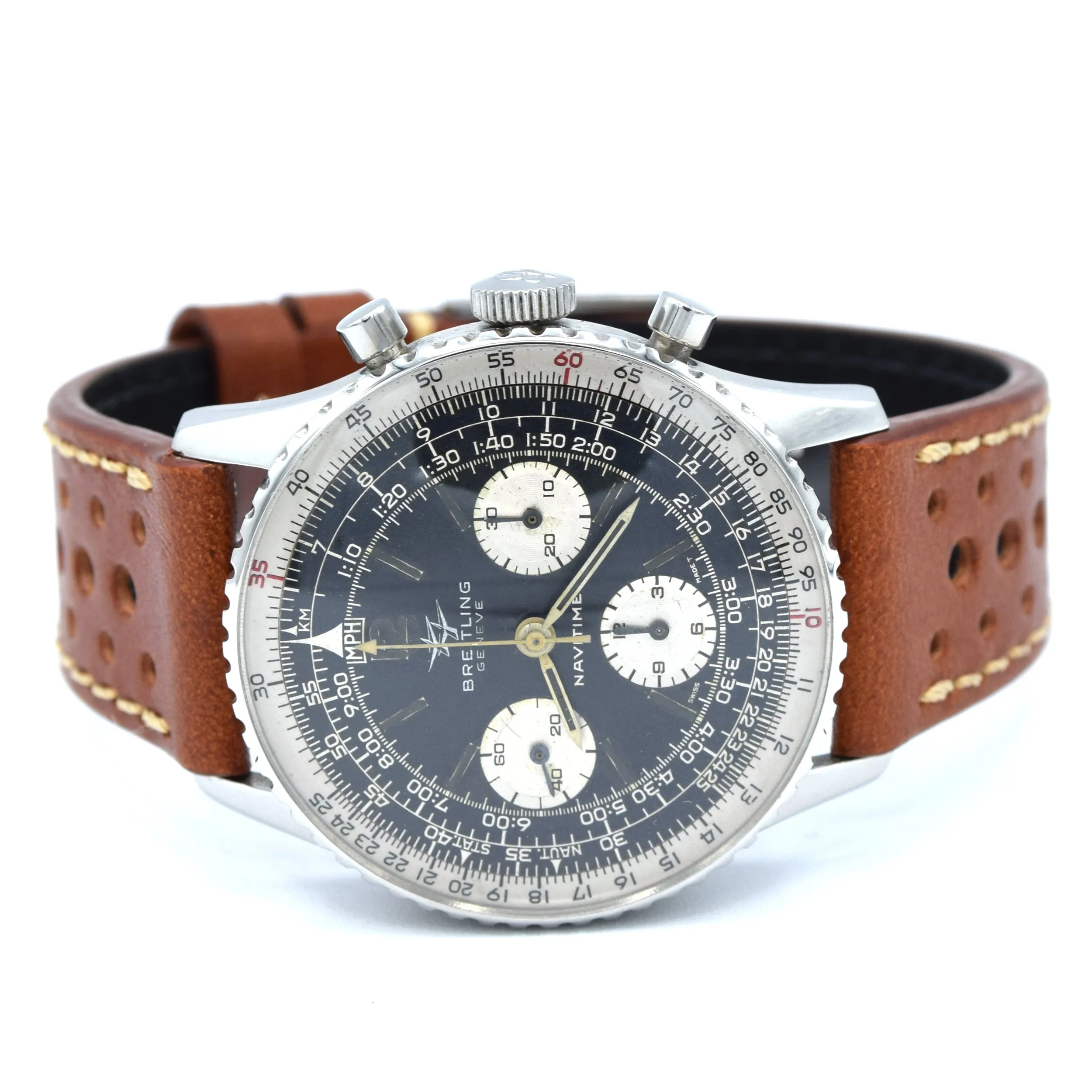 1965 Breitling Navitimer Original Pilots Chronograph in Stainless Steel Model 806 with Venus 178 Caliber