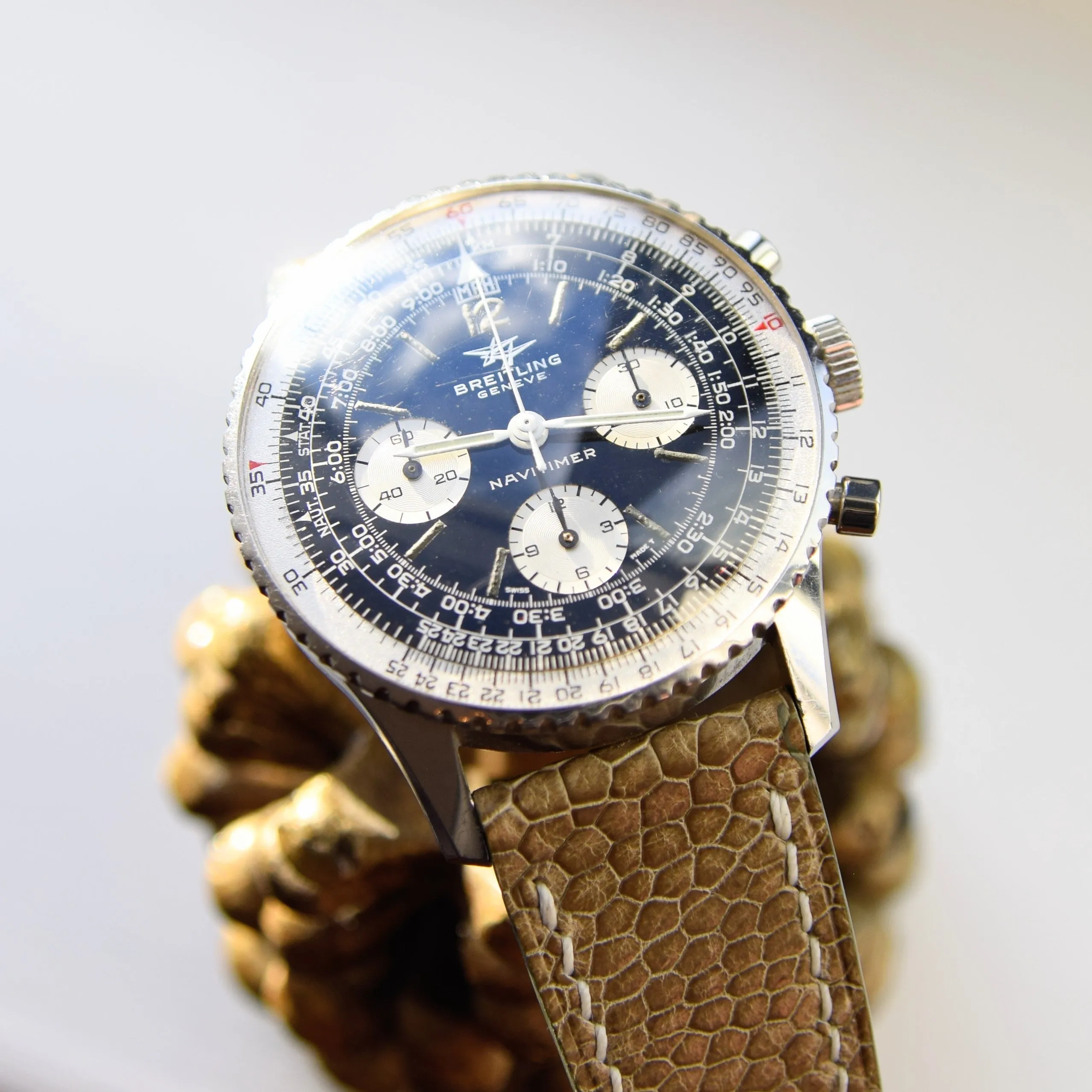1966 Breitling Navitimer Pilots Chronograph in Stainless Steel Model 806 with Venus 178 Caliber