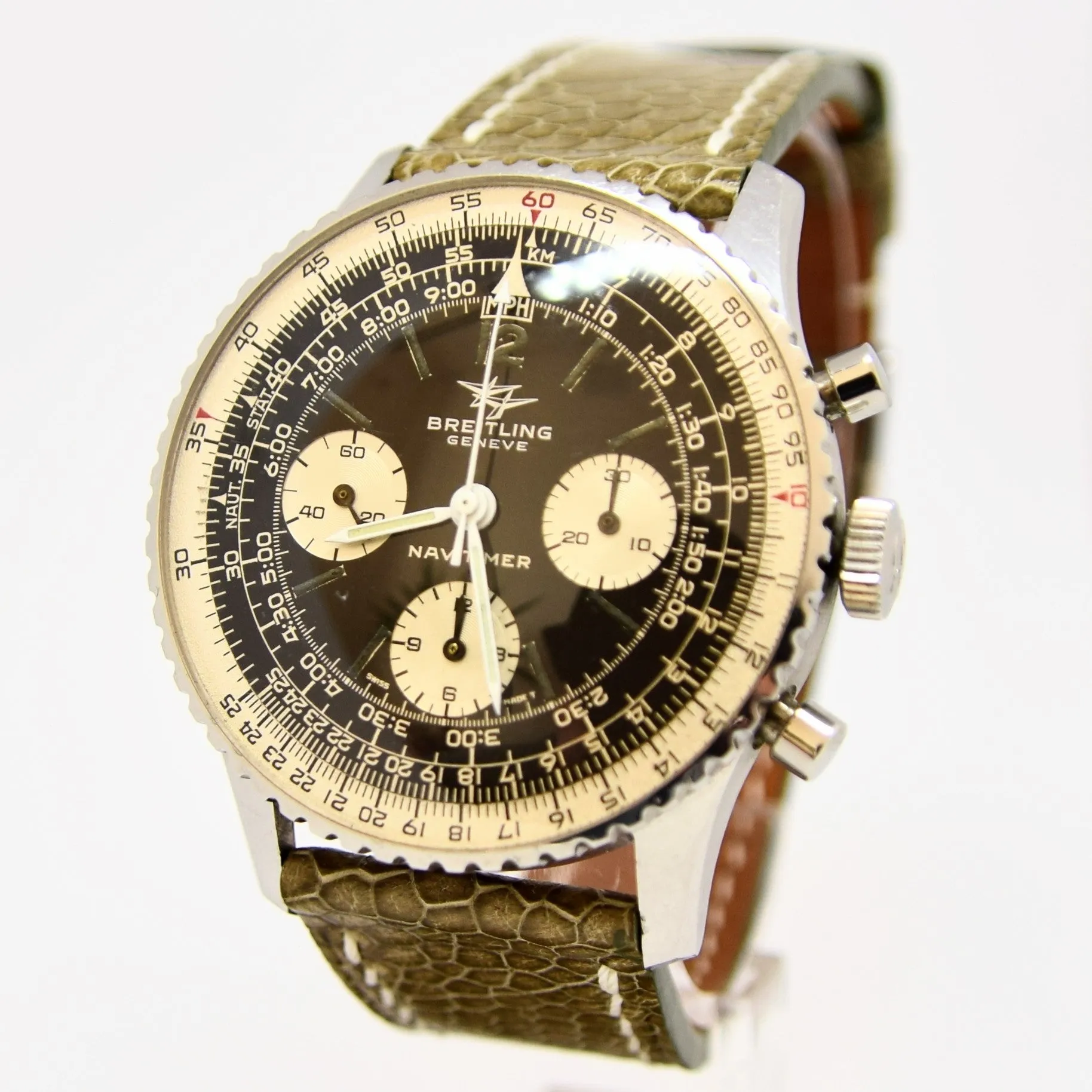 1966 Breitling Navitimer Pilots Chronograph in Stainless Steel Model 806 with Venus 178 Caliber