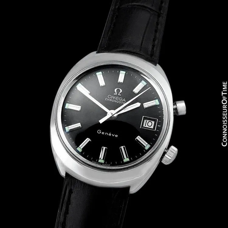 1970 Omega Chronostop Vintage Mens Retro Sporting Chronograph Watch with Date - Stainless Steel