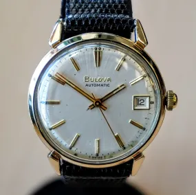 1971 BULOVA Automatic Wristwatch 17 Jewels Date Fancy Lugs Vintage Watch Swiss Made
