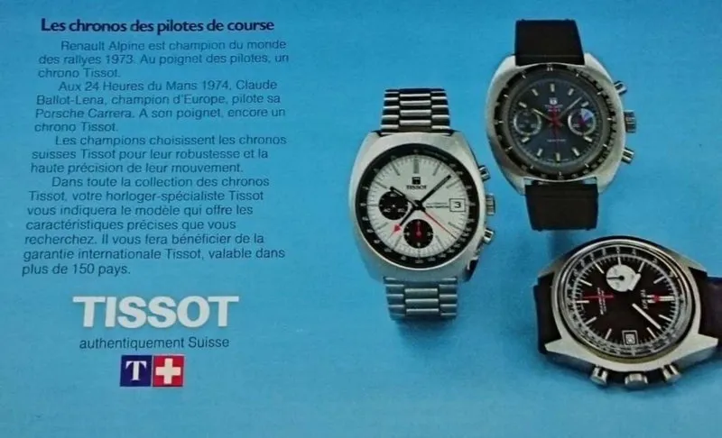 1974 Tissot Seastar Navigator Chronograph Wristwatch Model 40522 in Stainless Steel with Stunning Graphite grey Dial