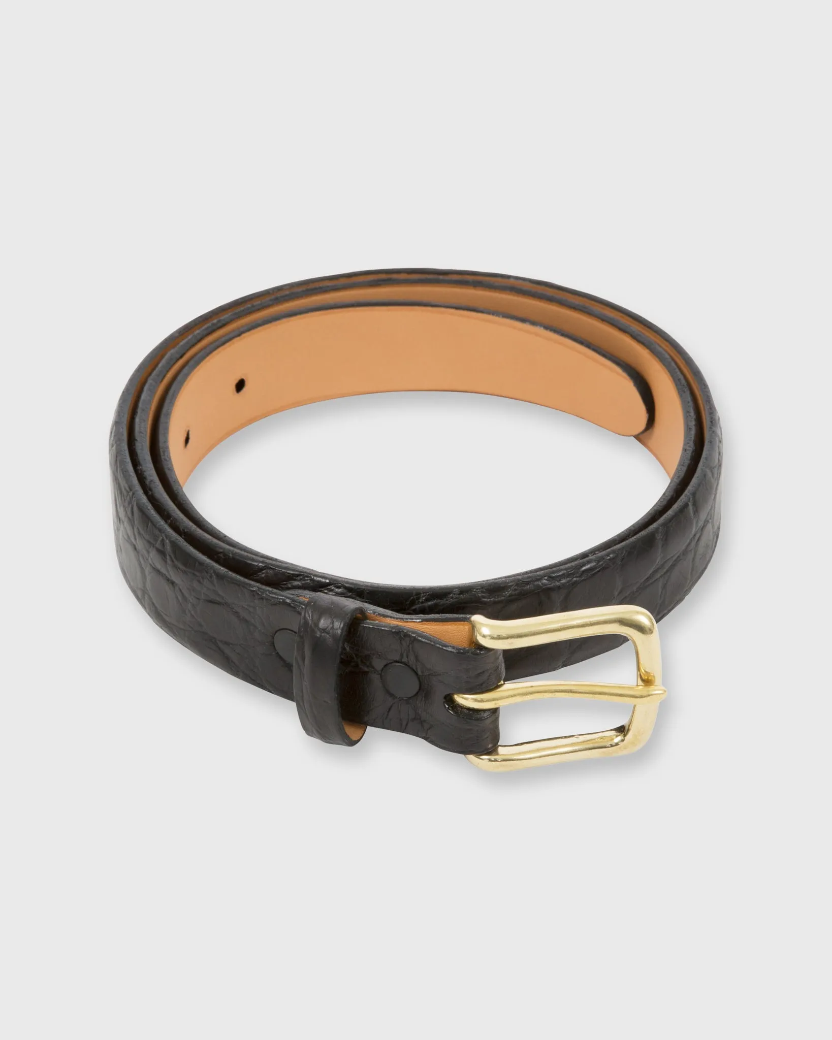 1" Belt in Black Matte Alligator