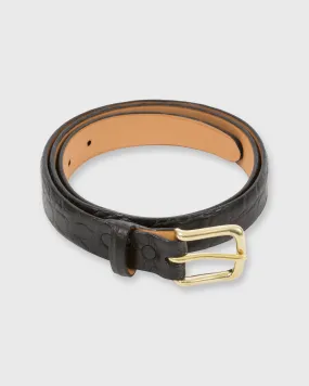 1" Belt in Black Matte Alligator