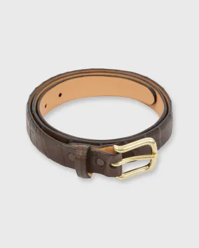 1" Belt in Chocolate Matte Alligator