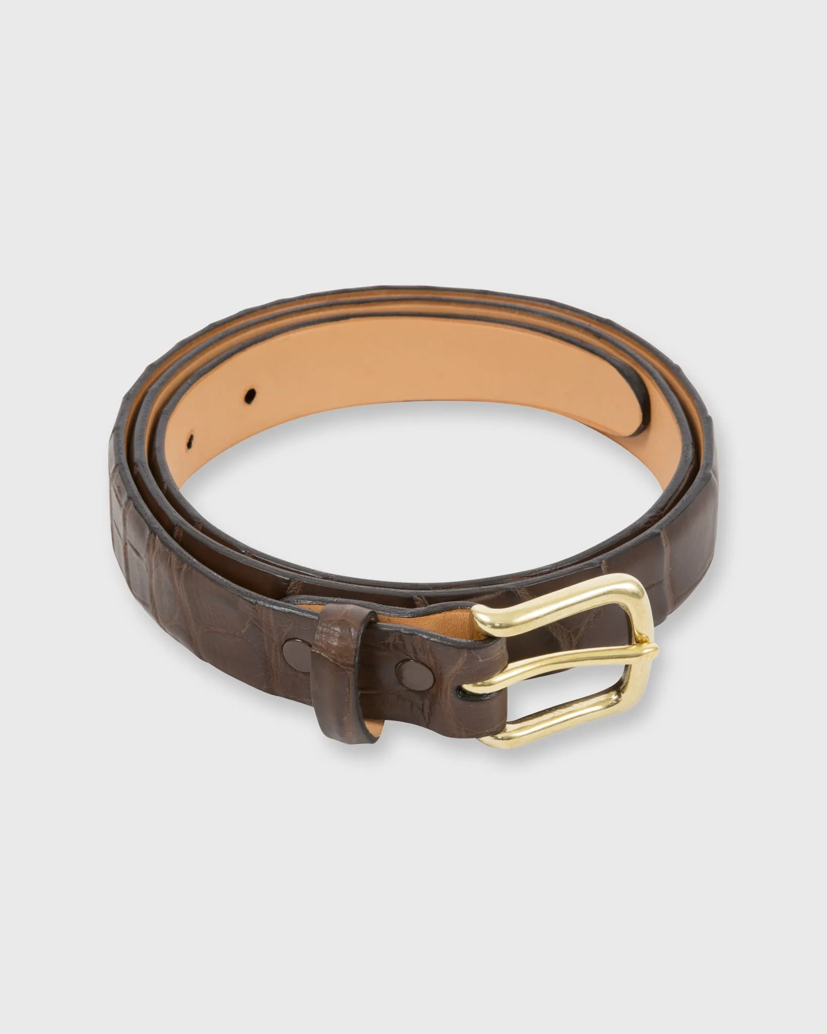 1" Belt in Chocolate Matte Alligator