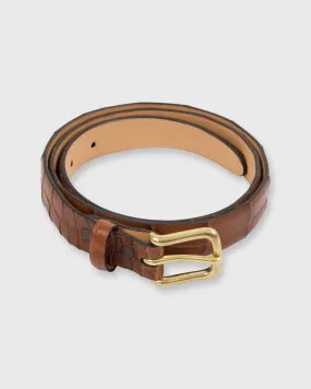 1" Belt in Medium Brown Matte Alligator