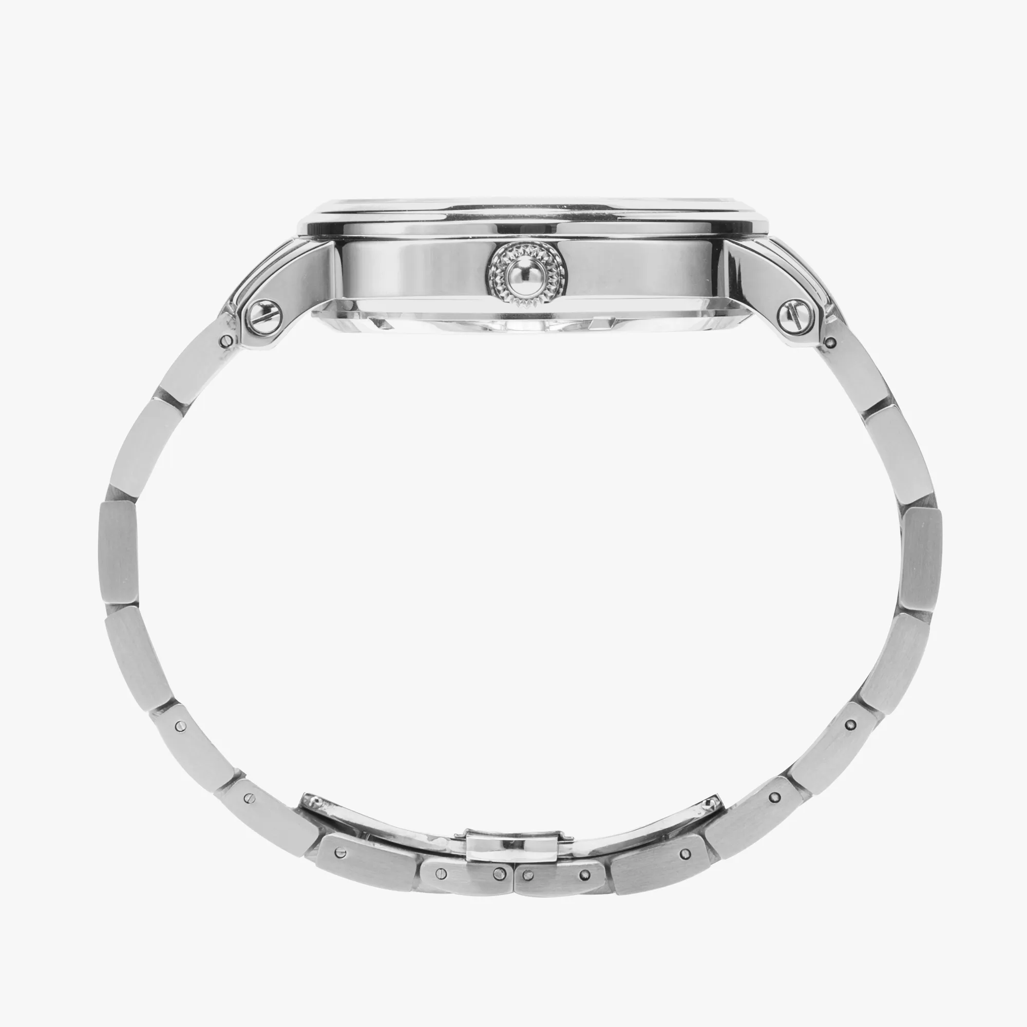 1Tweezy Heart Felt Steel Strap Automatic Watch (With Indicators)