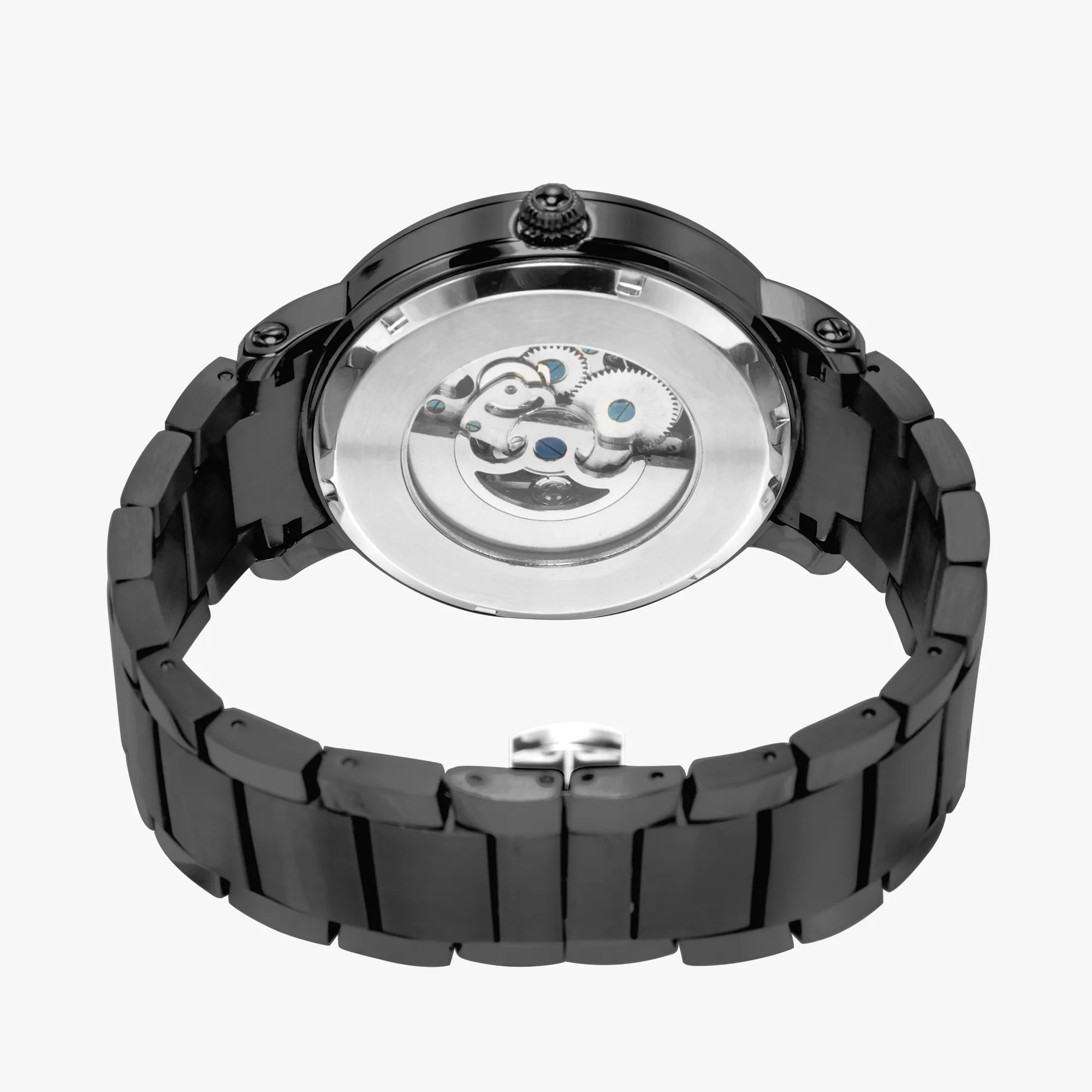 1Tweezy Heart Felt Steel Strap Automatic Watch (With Indicators)