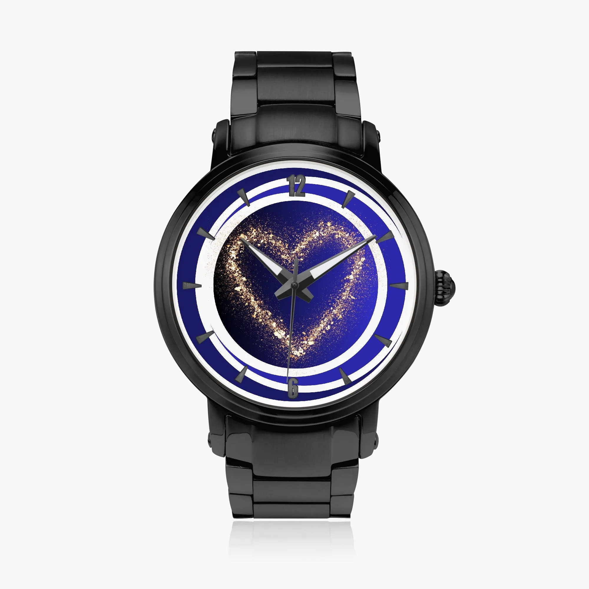 1Tweezy Heart Felt Steel Strap Automatic Watch (With Indicators)