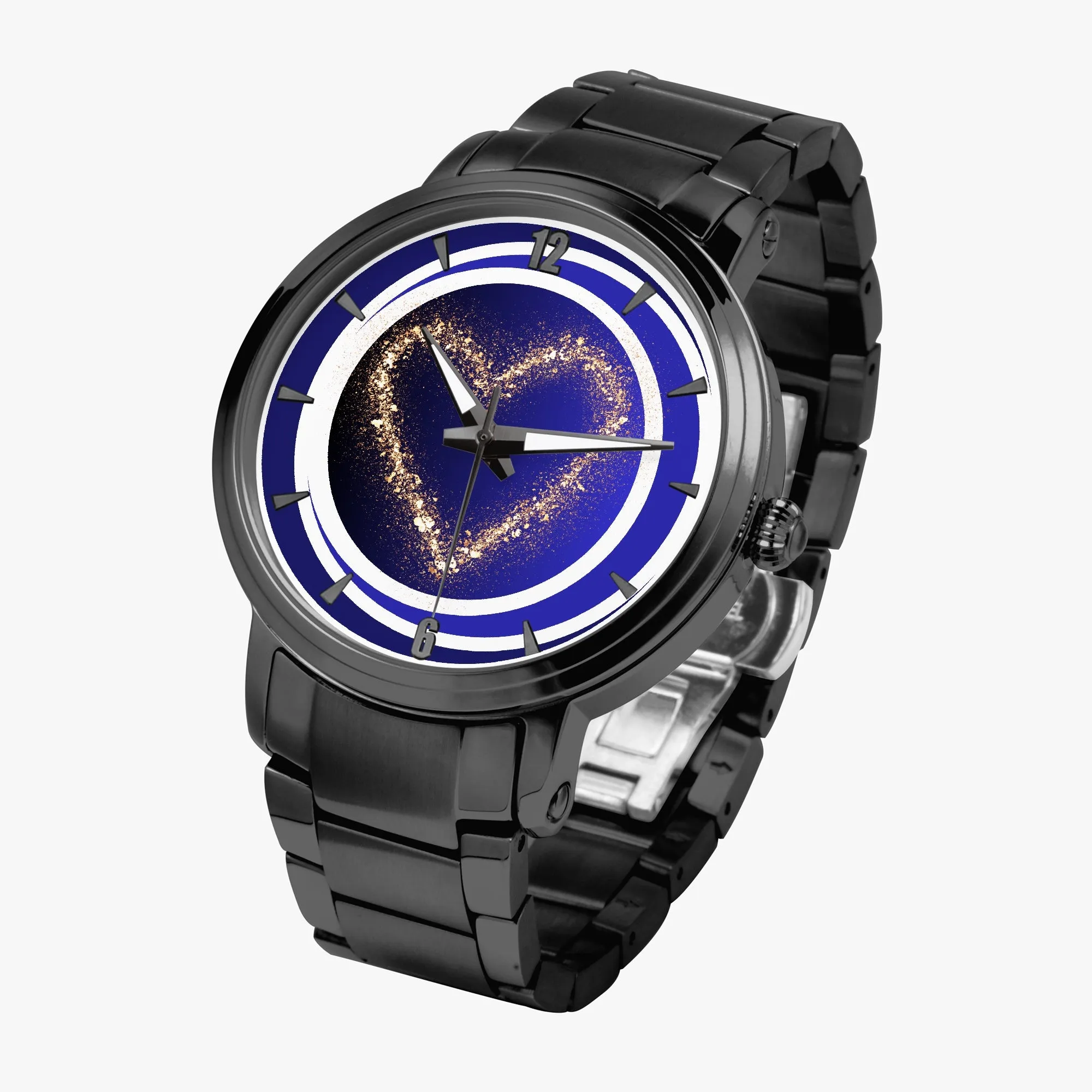 1Tweezy Heart Felt Steel Strap Automatic Watch (With Indicators)