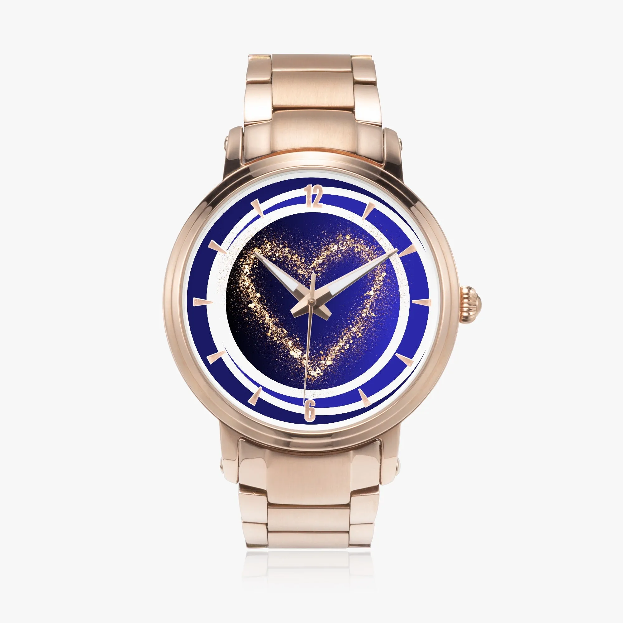 1Tweezy Heart Felt Steel Strap Automatic Watch (With Indicators)