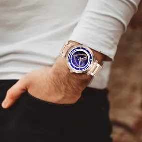 1Tweezy Heart Felt Steel Strap Automatic Watch (With Indicators)