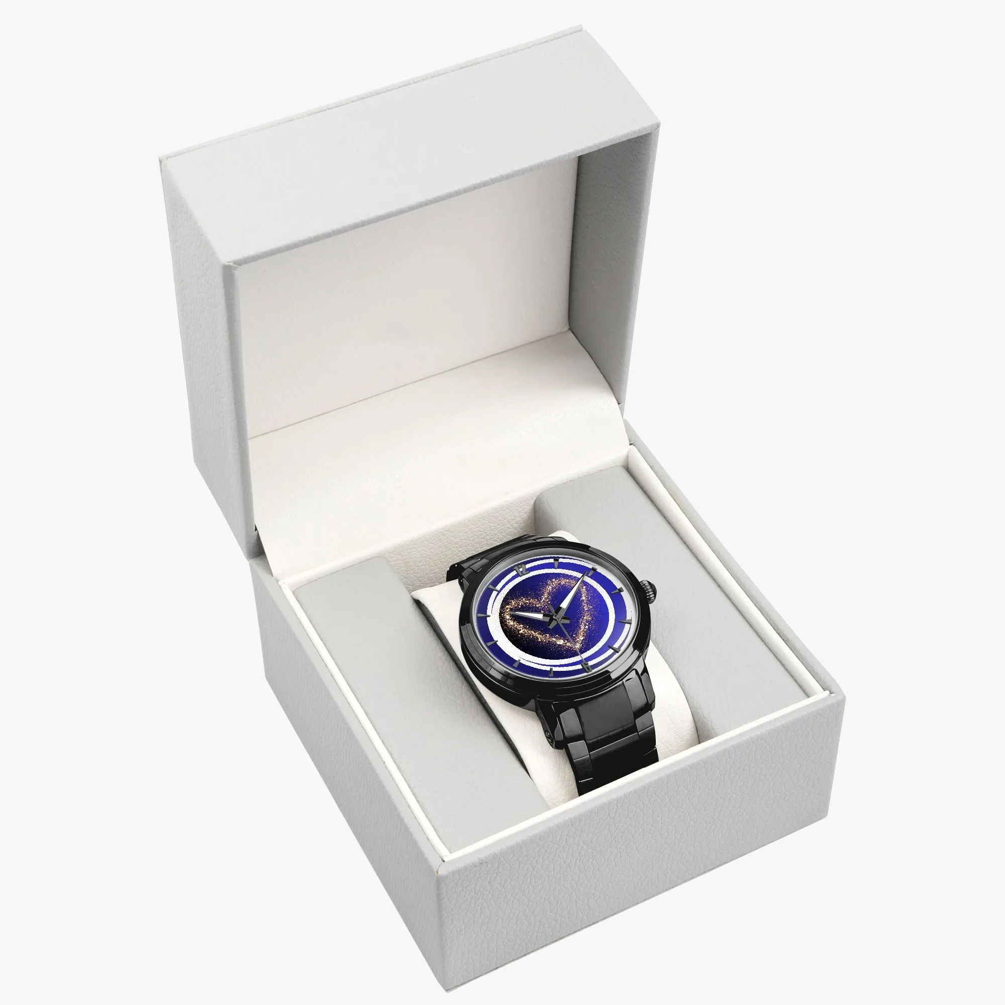 1Tweezy Heart Felt Steel Strap Automatic Watch (With Indicators)