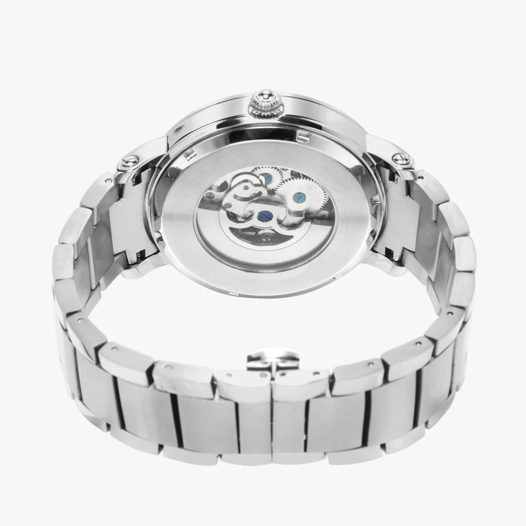 1Tweezy Heart Felt Steel Strap Automatic Watch (With Indicators)