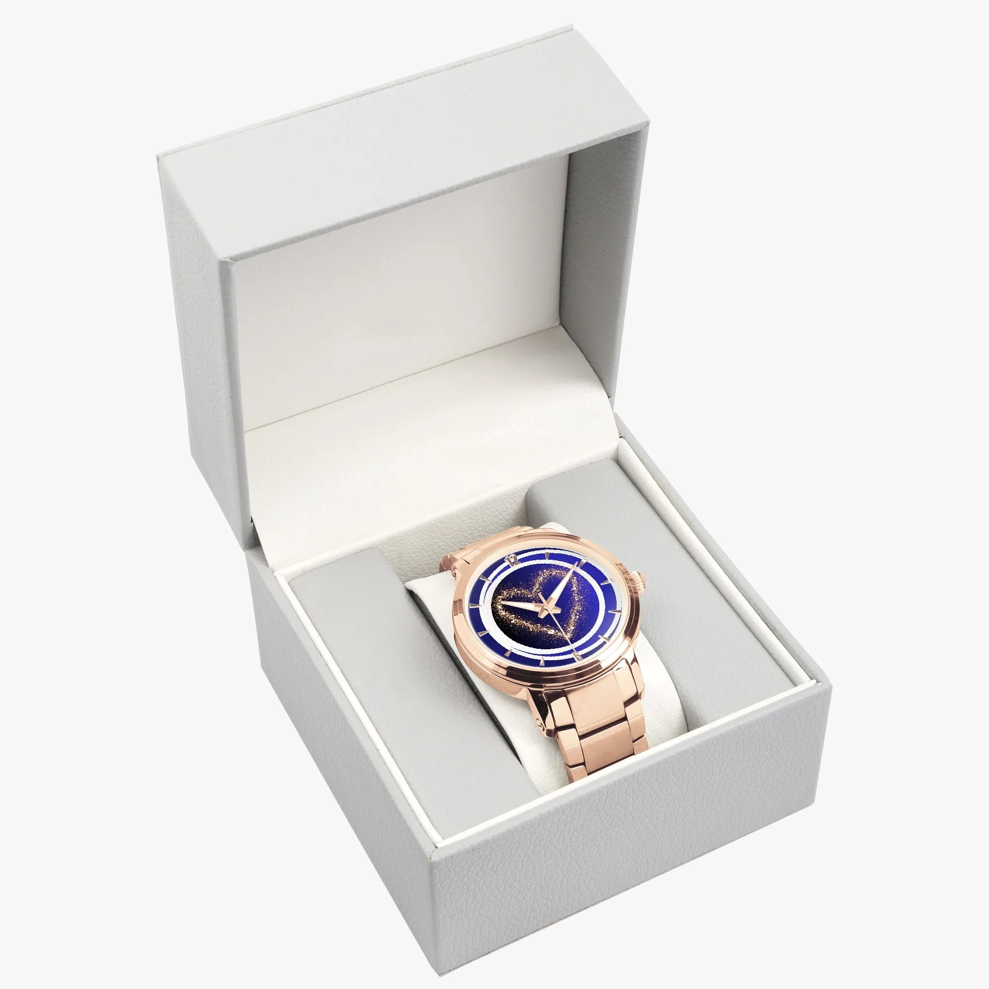 1Tweezy Heart Felt Steel Strap Automatic Watch (With Indicators)