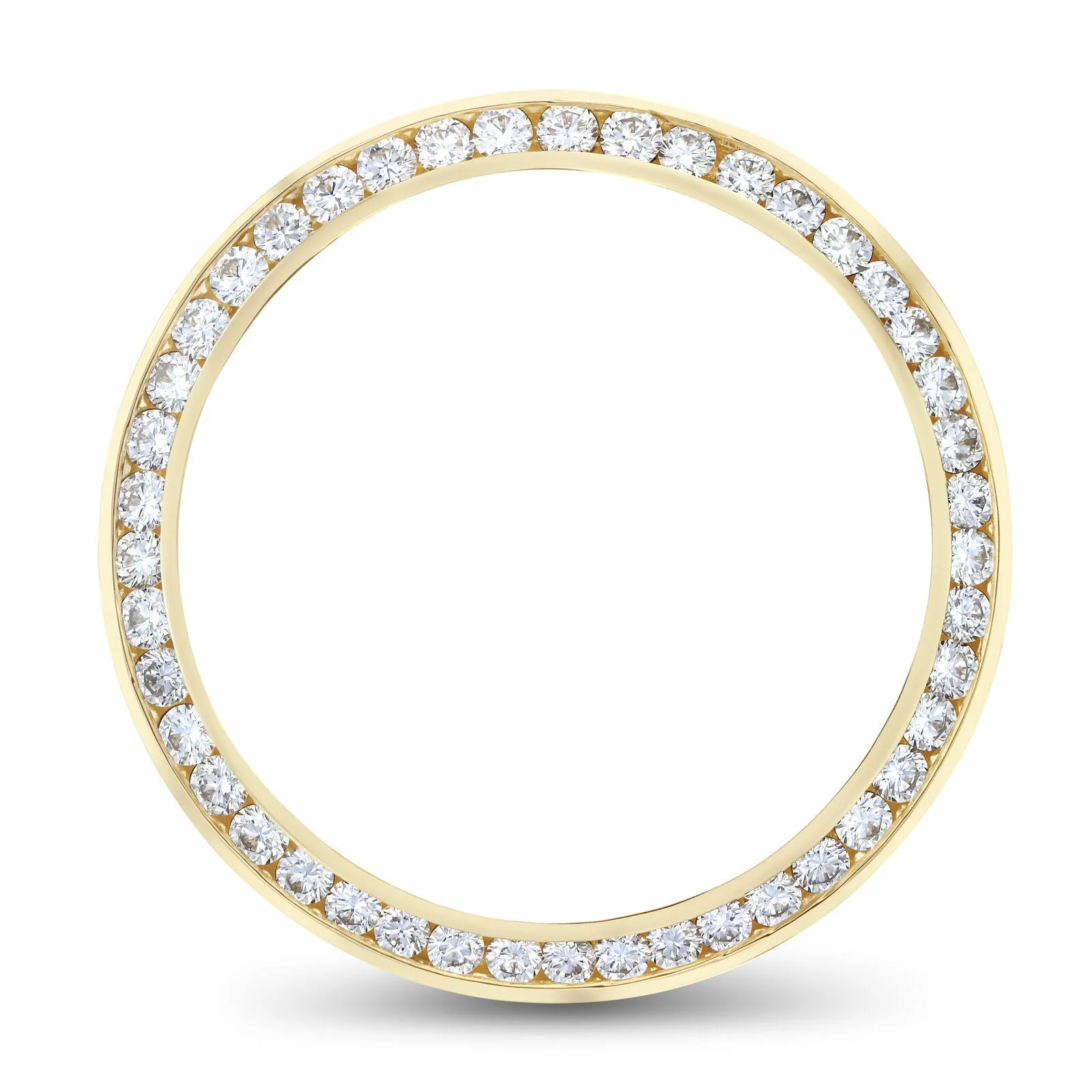 2.30CT CHANNEL DIAMOND BEZEL WATCH PART 14KY FOR ROLEX 34MM DATE, AIRKING