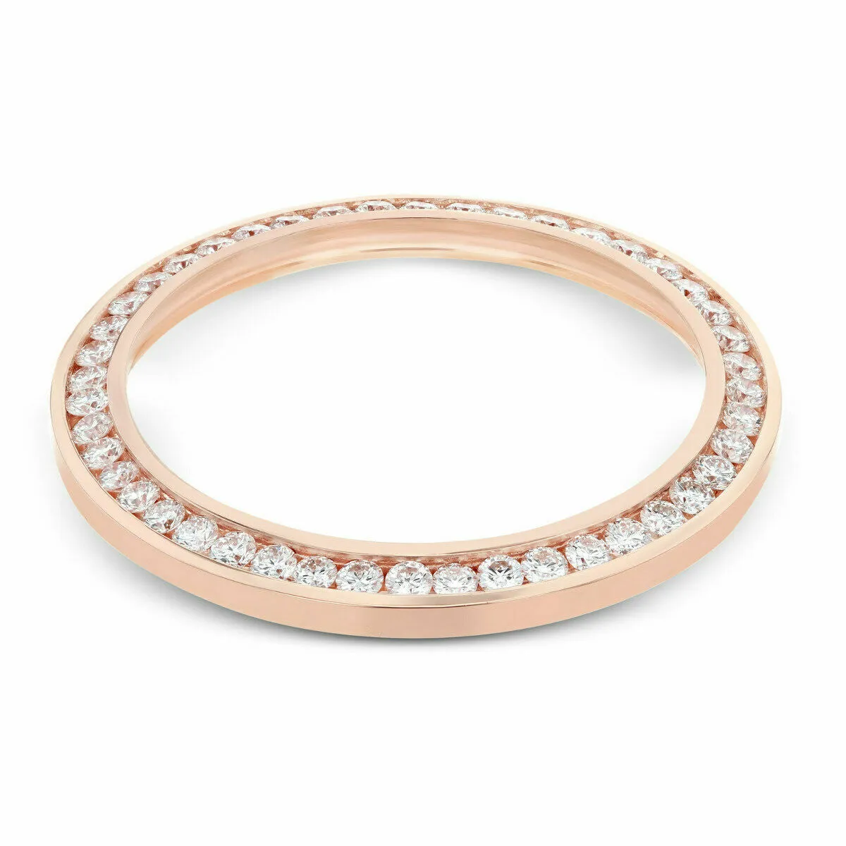 3.15CT CHANNEL DIAMOND BEZEL FOR ROLEX DATEJUST 2 41MM ROSE GOLD 116301, 116331