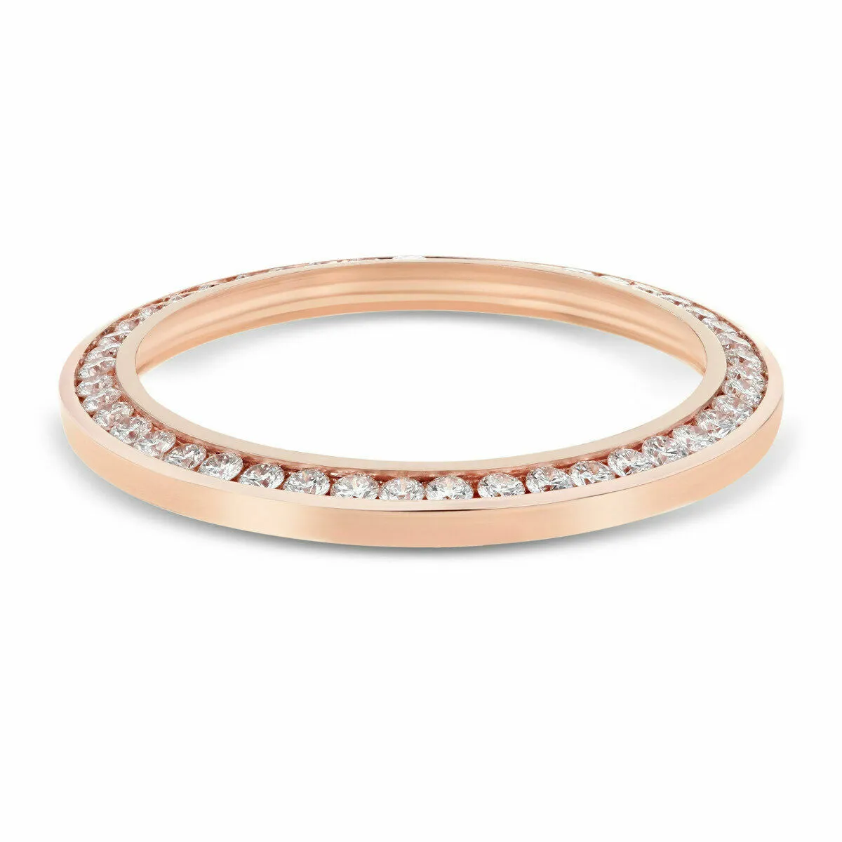 3.15CT CHANNEL DIAMOND BEZEL FOR ROLEX DATEJUST 2 41MM ROSE GOLD 116301, 116331