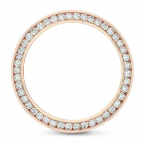 3.15CT CHANNEL DIAMOND BEZEL FOR ROLEX DATEJUST 2 41MM ROSE GOLD 116301, 116331