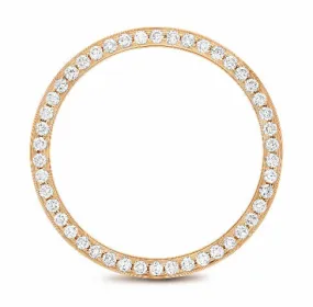 36MM 1.50CT PAVE BEAD SET DIAMOND BEZEL FOR ROSE GOLD ROLEX DATEJUST, PRESIDENT