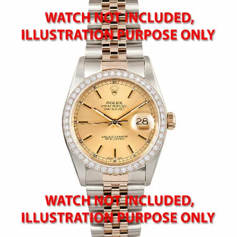 36MM 1.50CT PAVE BEAD SET DIAMOND BEZEL FOR ROSE GOLD ROLEX DATEJUST, PRESIDENT
