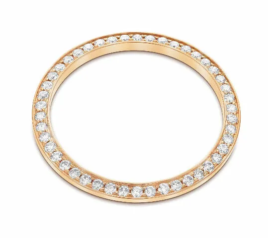 36MM 1.50CT PAVE BEAD SET DIAMOND BEZEL FOR ROSE GOLD ROLEX DATEJUST, PRESIDENT