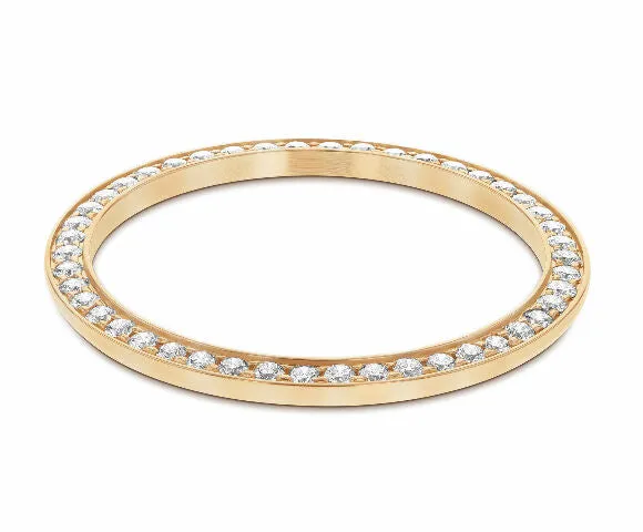 36MM 1.50CT PAVE BEAD SET DIAMOND BEZEL FOR ROSE GOLD ROLEX DATEJUST, PRESIDENT