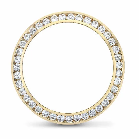 36MM 3CT CHANNEL SET DIAMOND BEZEL 14KY FOR ROLEX DATEJUST, PRESIDENT WATCH