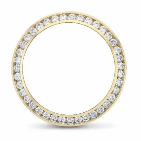36MM 3CT CHANNEL SET DIAMOND BEZEL 14KY FOR ROLEX DATEJUST, PRESIDENT WATCH