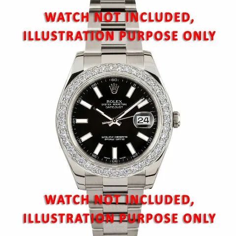 3CT BEAD SET DIAMOND BEZEL STAINLESS STEEL FOR ROLEX DATEJUST 2 116300, 116334
