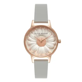 3D Daisy Grey & Rose Gold Watch