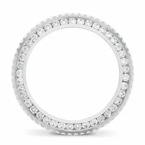 40MM 3CT CHANNEL SET DIAMOND BEZEL 18KW FOR ROLEX SUBMARINER, GMT MASTER 2 RIDGE