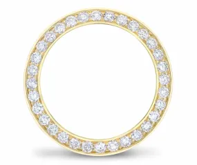 4CT BEAD SET DIAMOND BEZEL 14KY FOR ROLEX 40MM SUBMARINER, GMT MASTER 2 WATCH