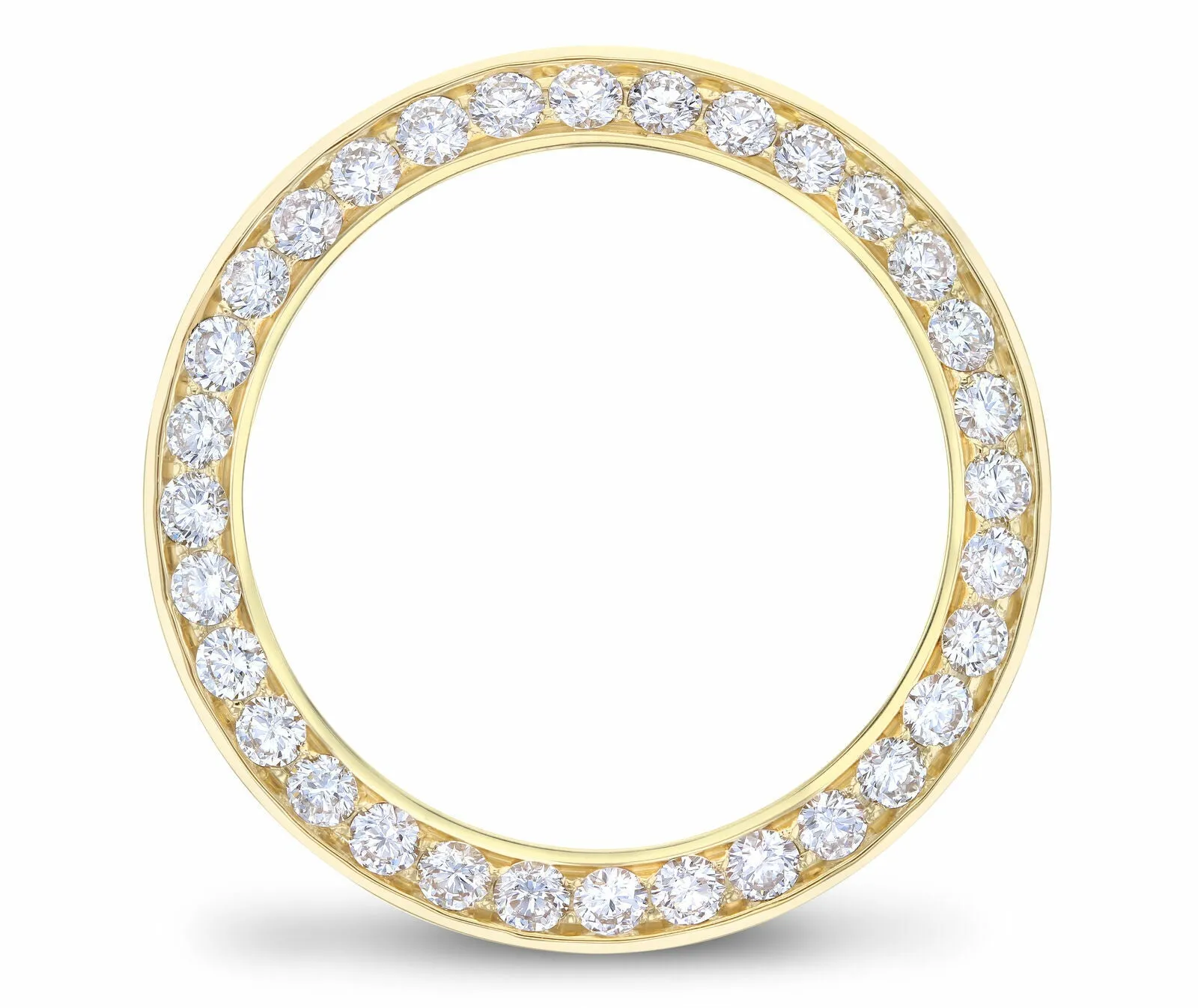 4CT BEAD SET DIAMOND BEZEL 14KY FOR ROLEX 40MM SUBMARINER, GMT MASTER 2 WATCH