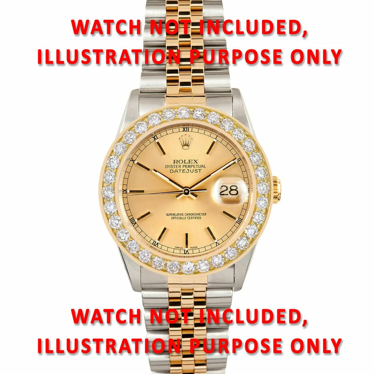 4CT BEAD SET DIAMOND BEZEL 14KY FOR ROLEX 40MM SUBMARINER, GMT MASTER 2 WATCH