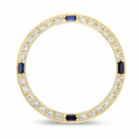 .70CT DIAMOND BEZEL 18KY FOR ROLEX DATE, DATEJUST, PRESIDENT 26MM WITH SAPPHIRES