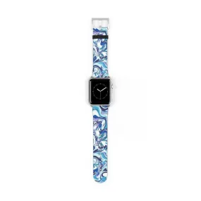 Acrylic Pour Blue Watch Band