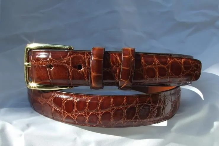 Alligator Bespoke Belt | Custom Made Alligator Belt | Finest Quality American Alligator | Silver or Gold Buckle