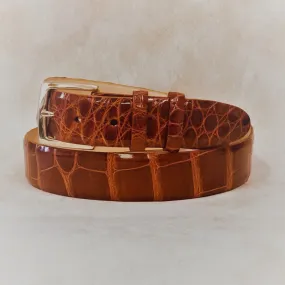 Alligator Bespoke Belt | Custom Made Alligator Belt | Finest Quality American Alligator | Silver or Gold Buckle