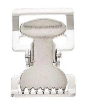 Alligator Buckle Tourniquet Spring Action Buckle 1" Stainless Steel Clamp | 10 PACK
